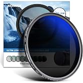 NEEWER 52mm Variable ND Filter ND2-ND400 (1-9 Stops), Neutral Density Filter, Multiple Coatings, Water and Scratch Resistant