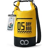 Lamicall Dry Bag Waterproof Backpack with Phone Pouch 5L/10L/20L/30L/40L | Durable Scratch-Resistant, Roll Top Storage Drybag for Women Men, Boating Kayaking Camping Beach PaddleBoard Bag Accessories
