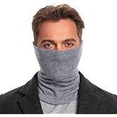 LEAZEAL 100% Merino Wool Neck Gaiter for Men Women Kids, Double Layer Wool Neck Warmer Winter Face Mask Skiing Hiking Cycling