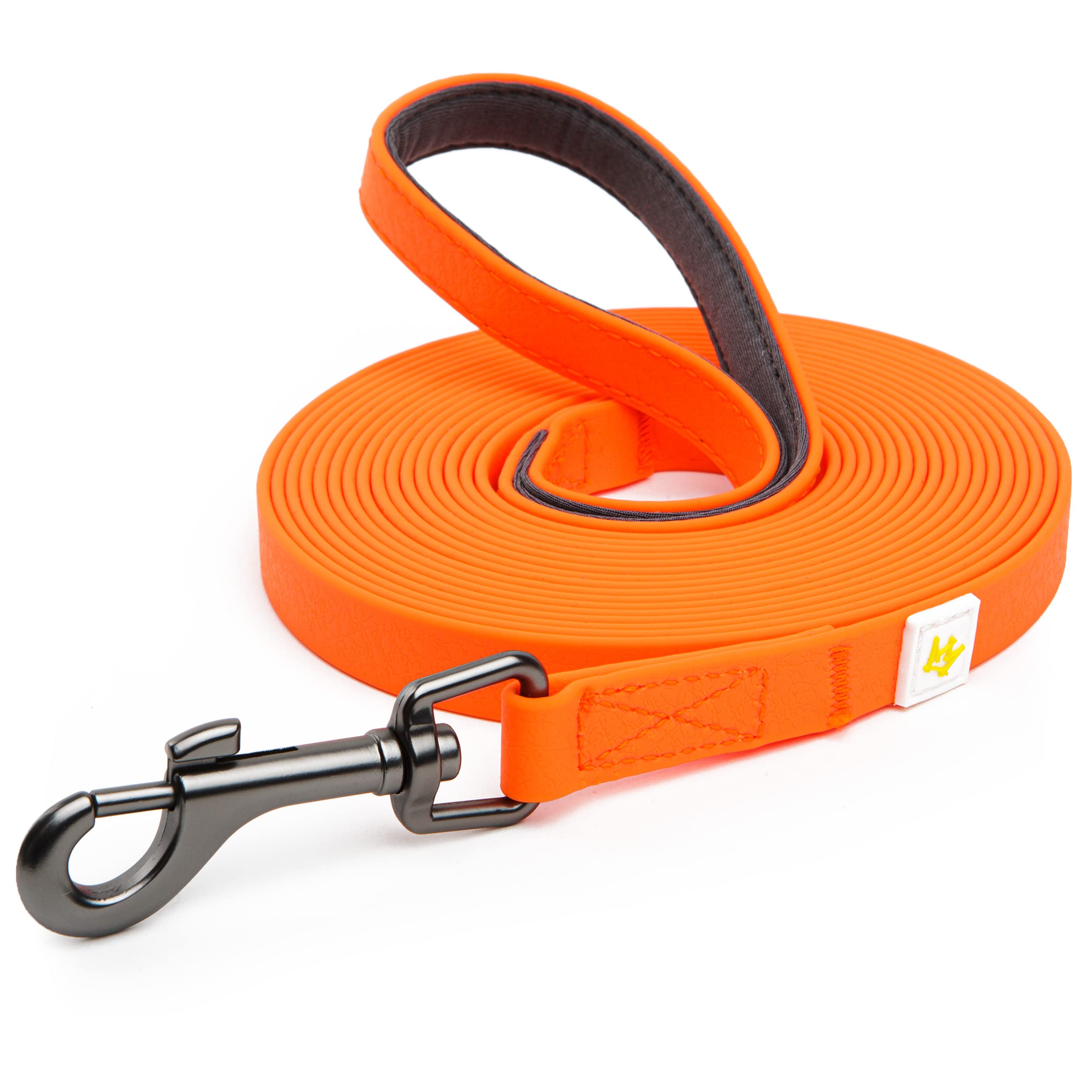 Rudelkönig drag leash with handle padding - 5m / 10m - Robust & weatherproof dog training lead