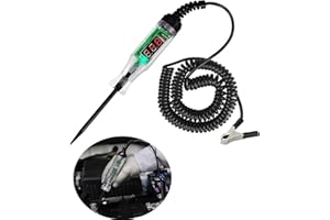 Automotive Test Light with 3-48V LED Digital Display, Automotive Circuit Tester with Voltmeter and Dual Color Polarity Indica