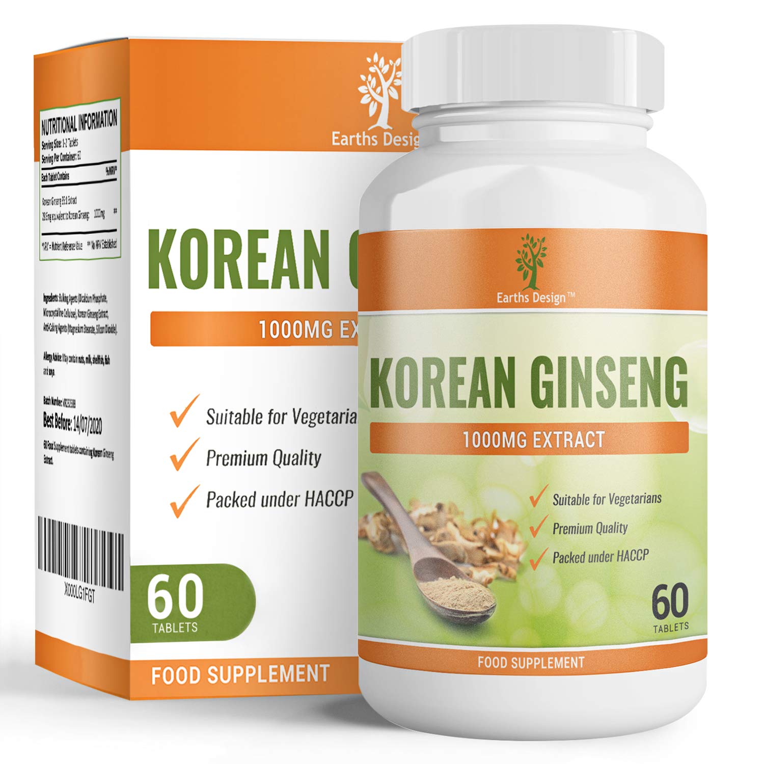 Korean Ginseng 1000mg Ginseng Extract Maximum Strength Supplement