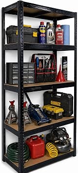 DIVCHI 5 Tier Heavy Duty Storage Rack Aluminium Garage Shelving 875kg Capacity