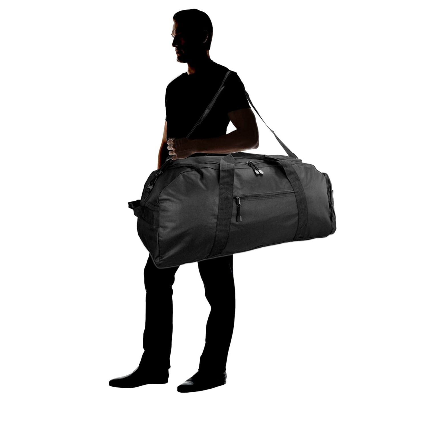 DALIX DF030Black Turns Into Backpack Extra Large Duffle Bag Outdoors