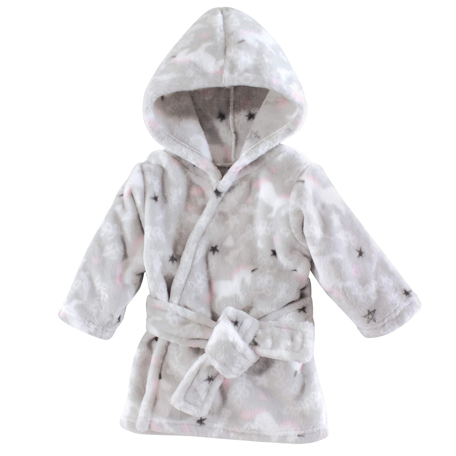 Hudson Baby Unisex Baby Plush Animal Face Robe, Blue Elephant, One Size, 0-9 Months: Baby
