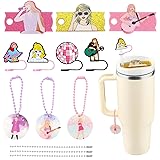 10 Pcs Stanley Cup Accessories Set, 4 Pcs Stanley