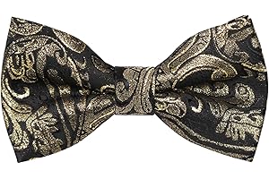 Alizeal Boys Adjustable Fashion Paisley Floral Strapped Pre-tied Kids Bow Tie