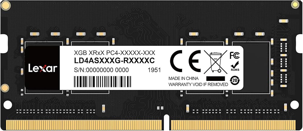Lexar 16GB DDR4 SO-DIMM 3200 MHz Laptop RAM CL22 260-Pin 1.2V