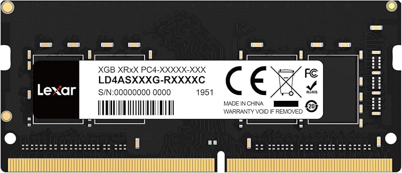 Lexar 16GB DDR4 SO-DIMM 3200 MHz Laptop RAM CL22 260-Pin 1.2V