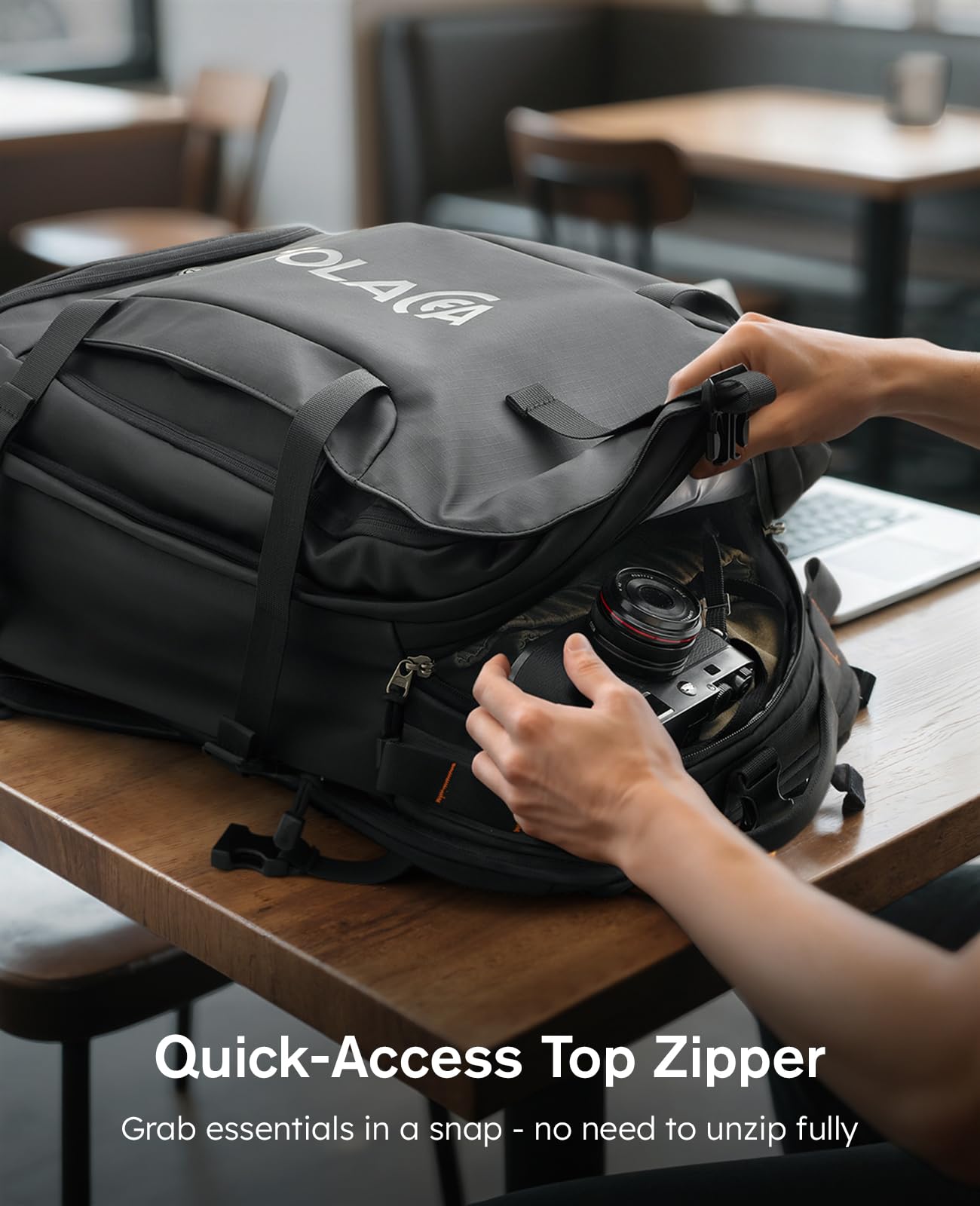 Tolaccea Travel Laptop Backpack, TSA Friendly Flight Approved Carry-on Business Rucksack Work Backpack with Extra Toiletry Bag, Dual Storage for 17.3