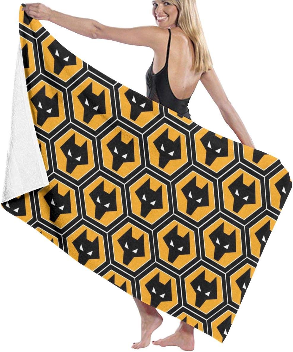 HiEng Wolverhampton Wanderers FC Sport Towel Large Beach Towel Sweat Towel For Gym Workout Fitness