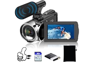 Weochi Video Camera Camcorder HD 4K 48MP Digital Cameras Recorder for YouTube TikTok 3 Inch 270 Degree Rotation Screen 18X Zoom Vlogging Camcorders for Kids,Teens,Students,Beginners,Elders