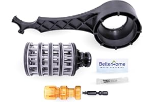 BETTER HOME WATER TREATMENT Complete GENUINE OEM Clack WS1 Water Softener Interior Rebuild Kit with Wrench - Parts Bundle Including Service Wrench, Spacer Stack, Downflow & Regenerant Pistons. Full Service Repair Kit