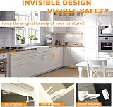 AUGOLA Child Safety Locks 12 Pack Invisible No-Drill Cabinet Locks White view 3