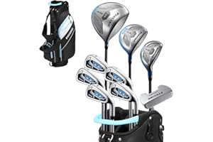 Precise AMG Complete Womens Golf Clubs Set, Includes Driver, Fairway, Hybrid, 6-PW Irons, Putter, Stand Bag, 3 H/C's, Golf Clubs Women Right Handed, Regular & Petite Sizes