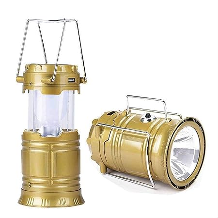 KKRONAS 6In1 LED Solar Power Camping Lantern Light Rechargable Collapsible Night Light Waterproof Outdoor Super Bright Hiking Flashlight.