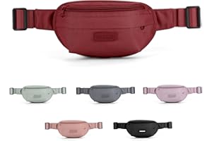 WISEPACK Multi-color Fanny Packs for Women Fashionable Belt Bag Waist Bag Phone Belt Running Bag Womens Crossbody Water Resistant Hiking Running Walking Bag Waterproof Designer Fanny Pack for Men Red