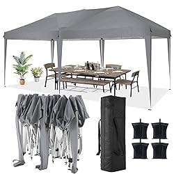 TOOLUCK 10x20 Pop Up Canopy Tent Waterproof Outdoor