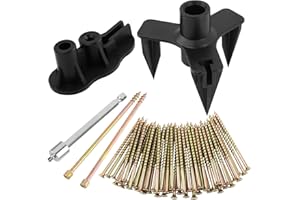 TLPCRKI Squeaky Floor Repair Kit, Floor Fix Screws Kit with 5 Auxiliary Tools and 50 Screws, Eliminates Floor Squeak for Carpet, Hardwood, Vinyl, Linoleum Floors, Woodworking Project Kits