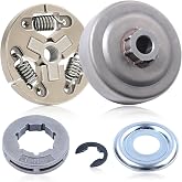 Adefol 3/8"-7T Sprocket Clutch Drum Kit for Echo CS-352 CS-310 305S 340S Chainsaw, CS-310 Clutch Drum Assy Kit with Rim Sprocket Washer E-Clip Replacement Parts # 99944400395