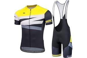 Santic Men's Cycling Jersey Set Bib Shorts 4D Padded Short Sleeve Outfits Set Quick-dry