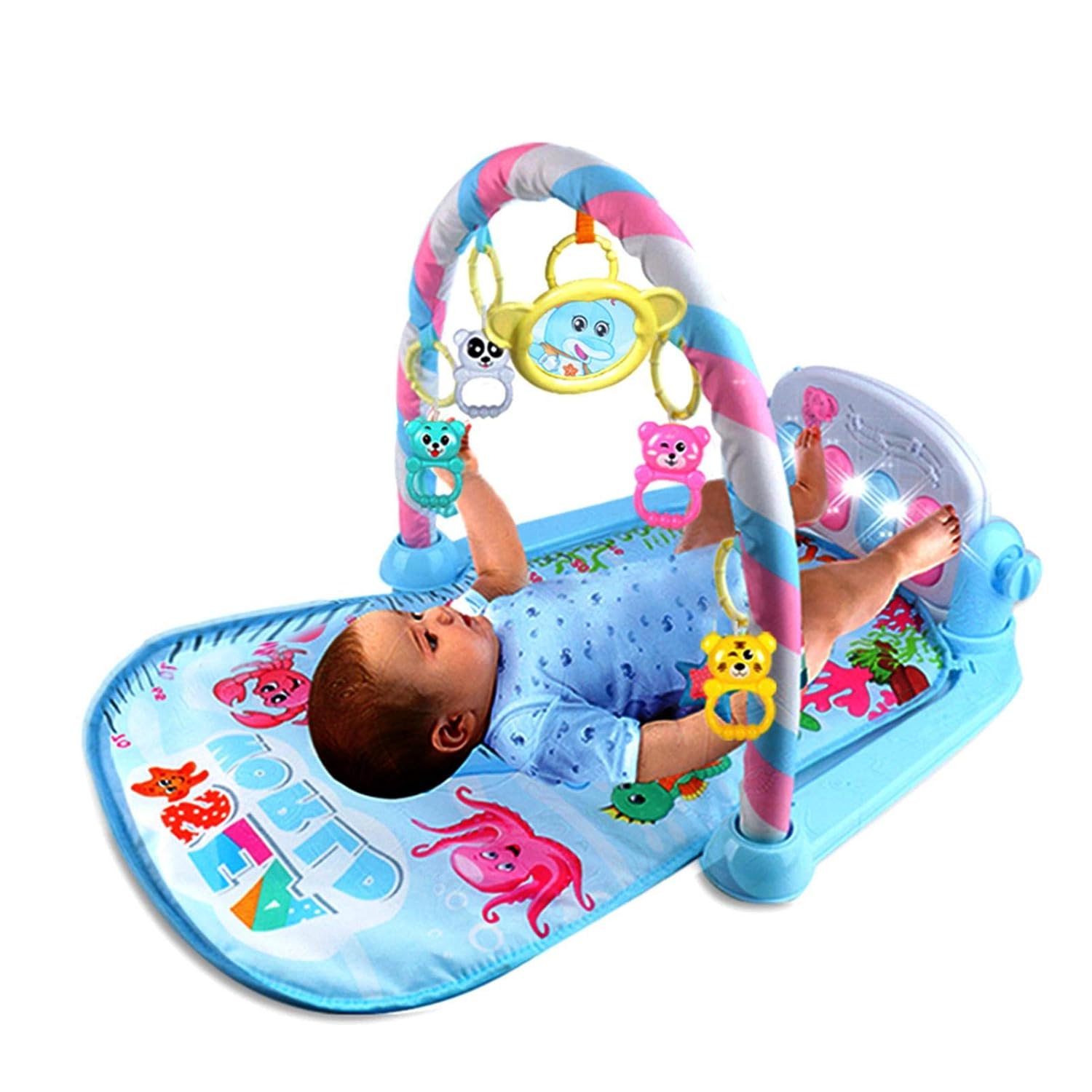 baby girl play mat with piano