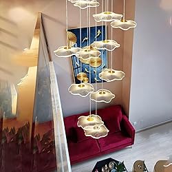ziidoo High Ceiling Chandelier - 12-Light Dimmable