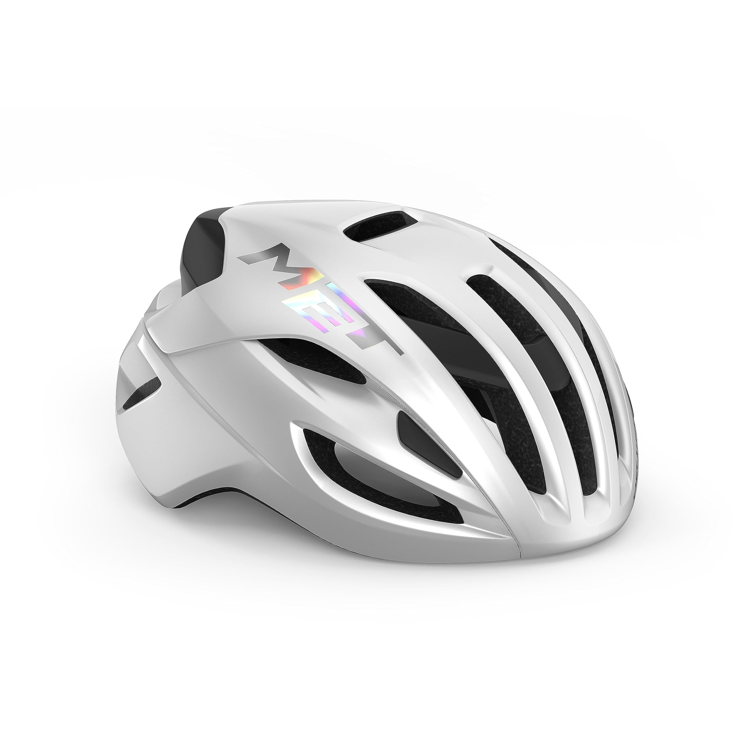 MET Rivale MIPS Road Cycling Helmet, Glossy White Holographic, Size 56-58cm