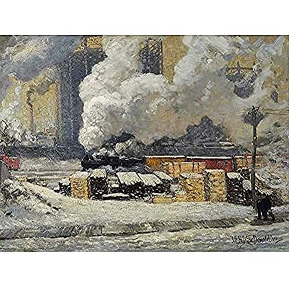 Jeh Macdonald Tracks And Traffic Art Print Canvas Premium Wall Decor Poster Mural