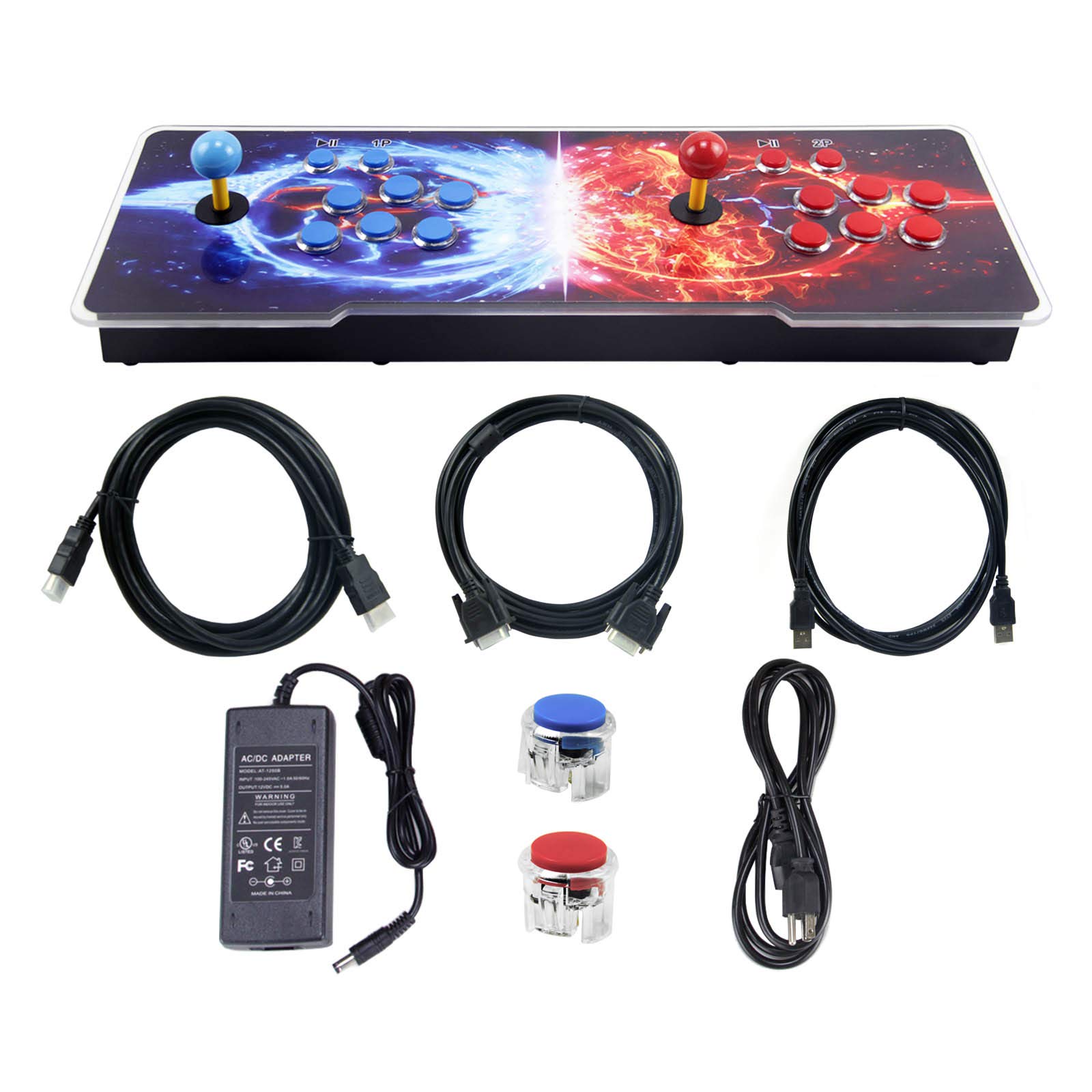 SupYaque Pandora Box Arcade Console - 26800 Built-in Retro Classic Video Games, 1-4 Players, Search & Favorite List, 1280x720P Output with Double Players Control Joystick