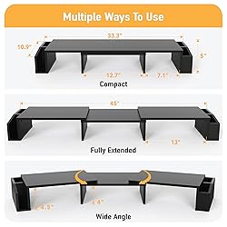 Simple Houseware Desk Dual Monitor Stand Riser with