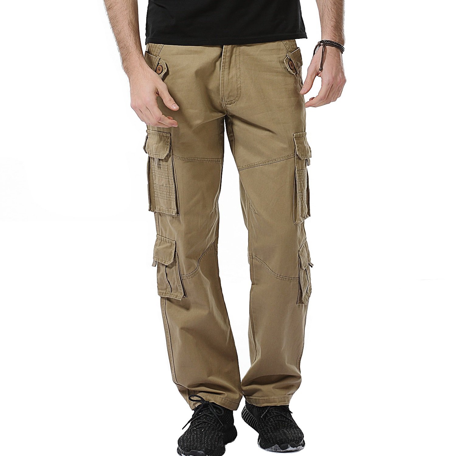 FLYF Pantalones de Trabajo de Combate para Hombres Pantalones de Trabajo  con Bolsillos de Rodillas Ropa cristoleon Acampada y senderismo