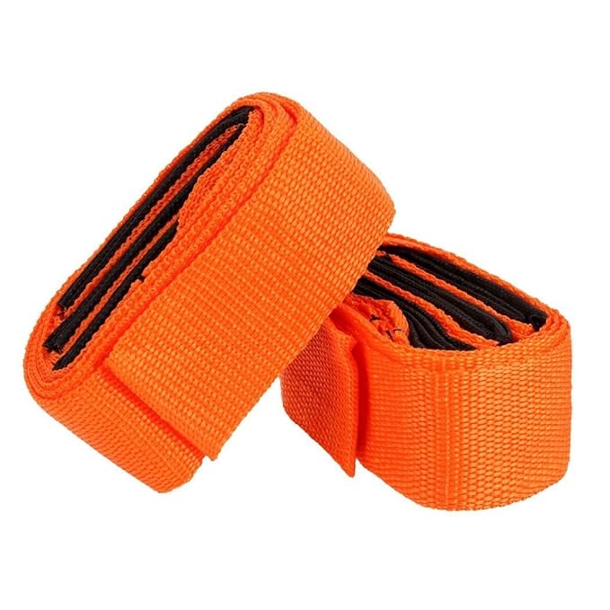 Cisixin 2 Personen Tragegurt für Möbel Moving,Hebebänder/Hebegurt für das Heben Sperrige Gegenstände(Orange)
