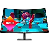 HP OMEN 32c QHD 165Hz Curved Gaming Monitor, QHD Display (2560 x 1440), VA Panel, 99% sRGB, 90% DCI-P3, 16:9, AMD FreeSync Pr
