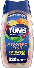 TUMS Extra Strength Antacid Tablets for Chewable Heartburn Relief and Acid Indigestion Relief, Assorted Fruit Flavors - 330 C