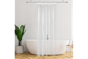 AooHome Stall Clear Plastic Shower Curtain Liner, 36x72 Premium Light Weight EVA 4G Plastic Bathroom Shower Liner with Rustproof Metal Grommets and 3 Magnets for Shower Stall(No Hooks)