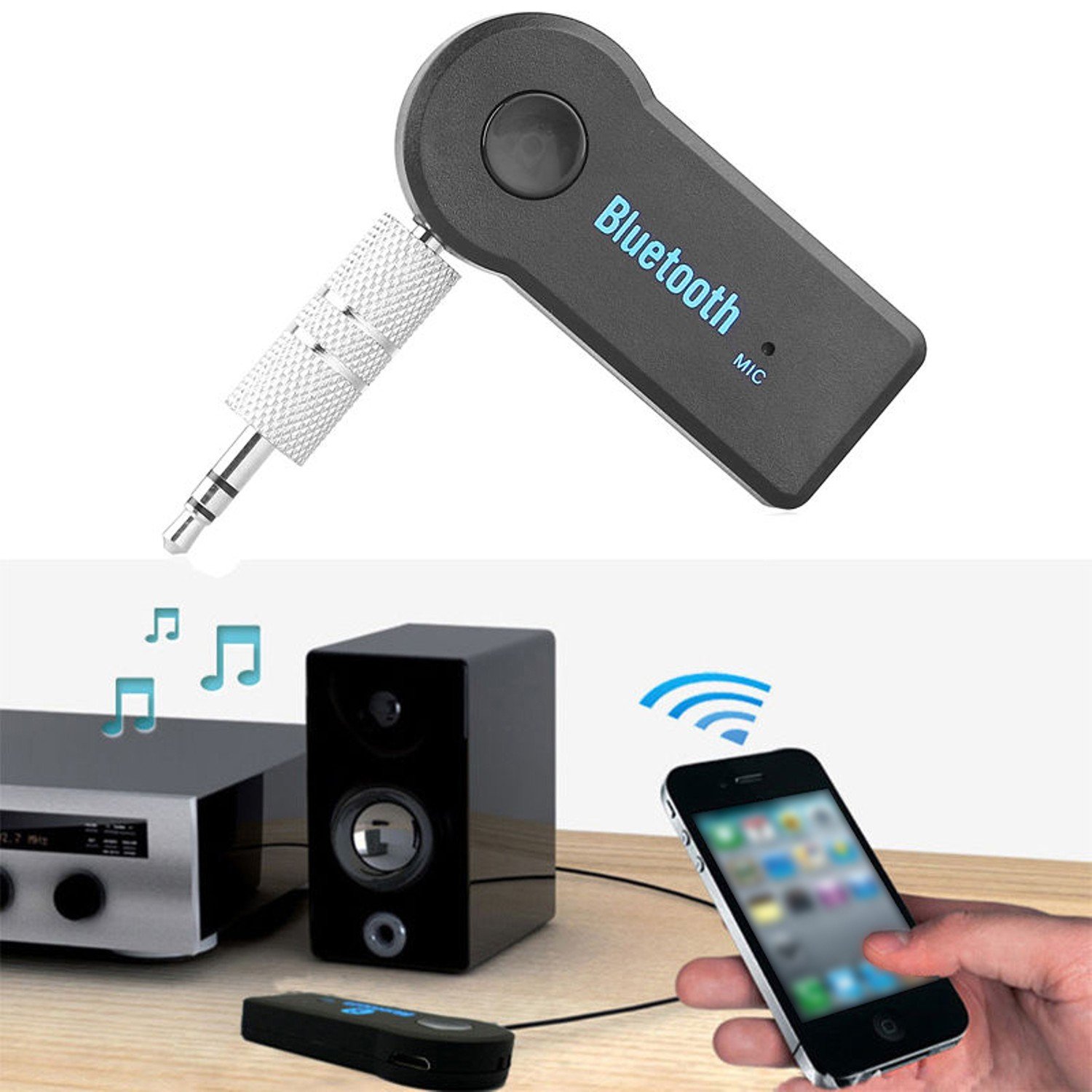 3.5MM Jack Bluetooth AUX Audio Music Receiver Car Kit Wireless Speaker Headphone Adapter Hands Free For Phone