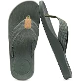 KuaiLu Mens Flip Flops Comfortable Arch Support Waterproof Thong Sandals