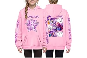 Demon Hoodie for Girls Long Sleeve Cute Graphic Cartoon Hooded Sweatshirt Pullover Tops
