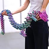 BANPIWOLG 47.5inch Super Large 3D Printed Rose Dragon,Flexible Joint Animal Figurines, Cool Stuff Fun Gift,Home Office Decor,Fidget Toy for Adults Teens Boy Gifts Easter Basket Stuffers (PG-47.5inch)