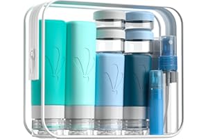 INSFIT 17 Pack Travel Bottles for Toiletries, TSA Approved 90ml 60ml Travel Size Toiletries, BPA Free Leak Proof Squeezable S