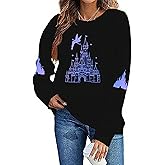TQUEQRW Magical Sweatshirts for Women Cute Graphic Magical Sweatshirt Family Vacation Shirt Casual Long Sleeve Tops