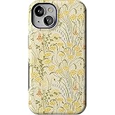 Casely iPhone 13 Case | Boho Blooms | Golden Floral | Bold Protective Design | Compatible with MagSafe