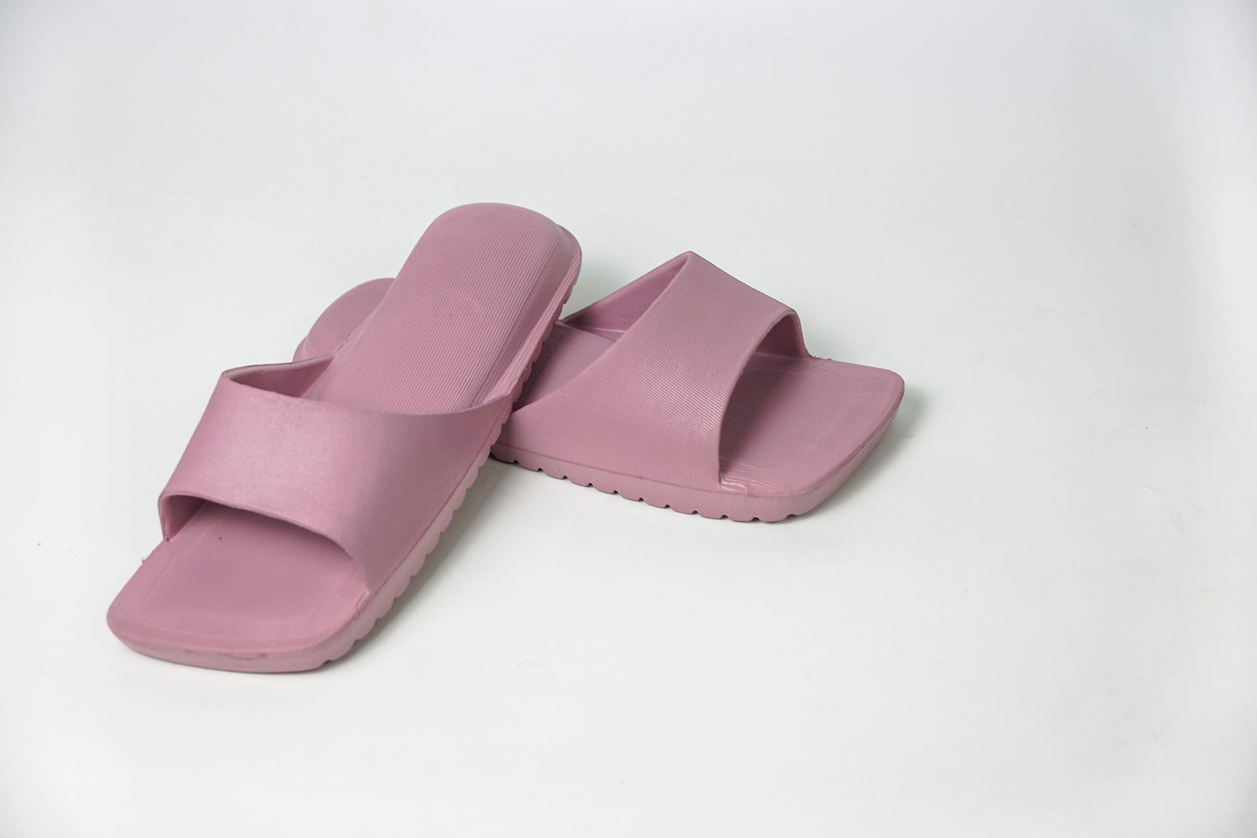 Bathroom Shower Sandals Pool Slides Open Toe House Slippers Casual Lightweight Non-Slip Bath Shoes for Mens Womens (Purple 250)