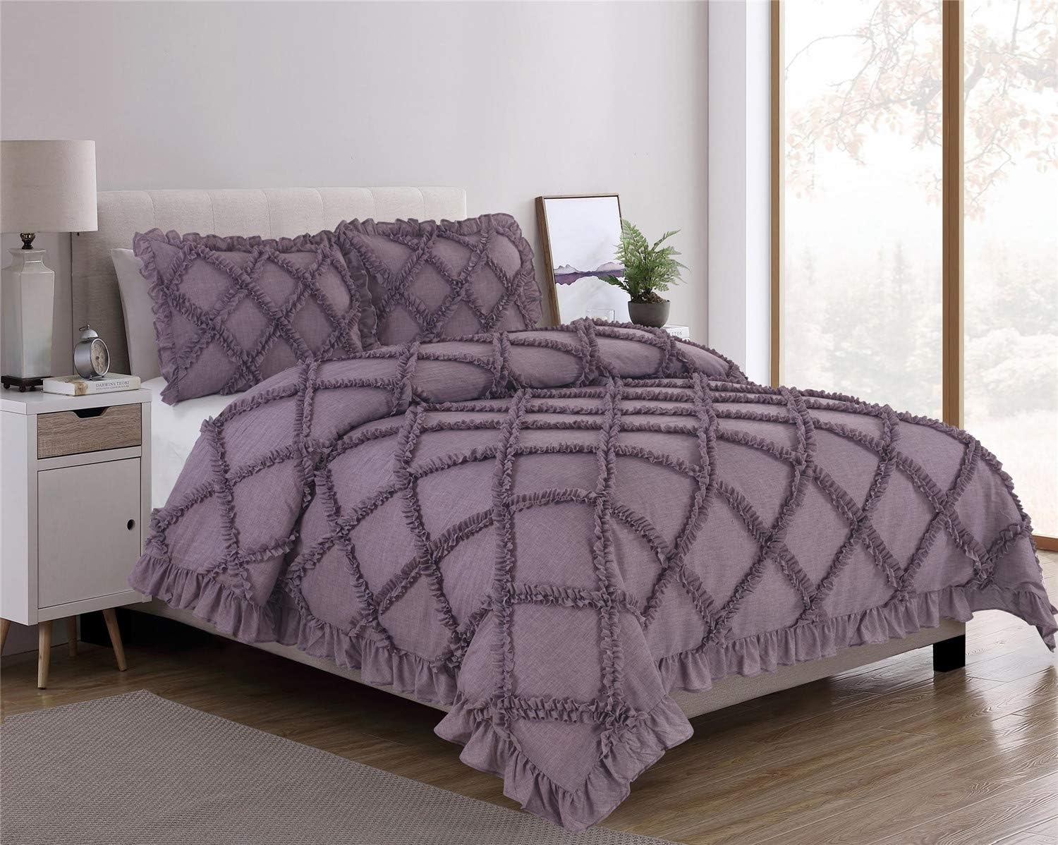 Best King Quilt Bedding Set Scallop Edges