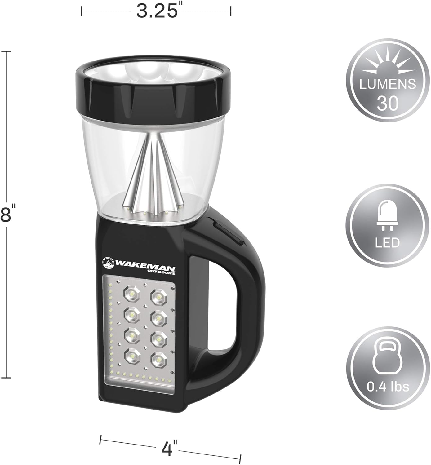 Wakeman 75-CL1000 Lantern, Black: Home Improvement