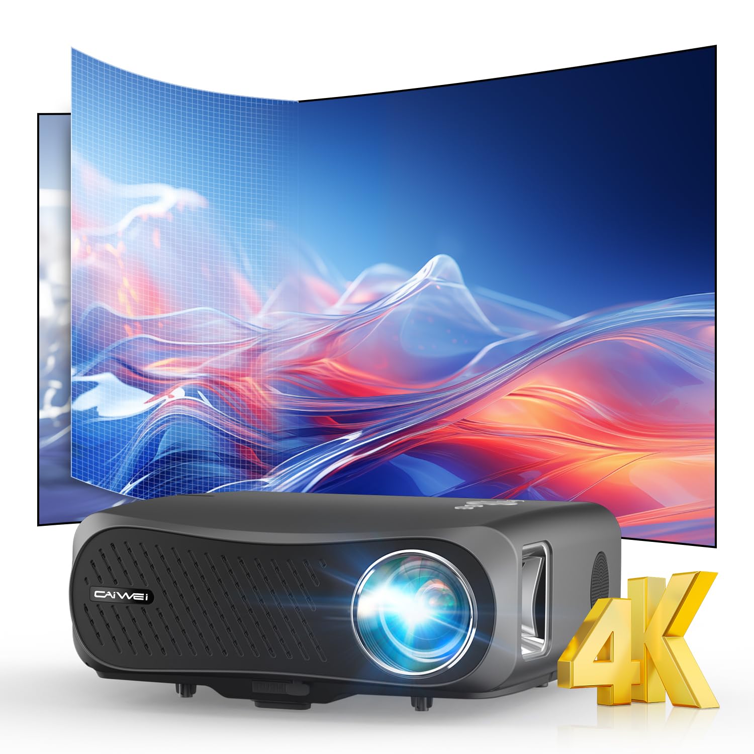 4K Smart Daylight Projector 5G WiFi Bluetooth,1000