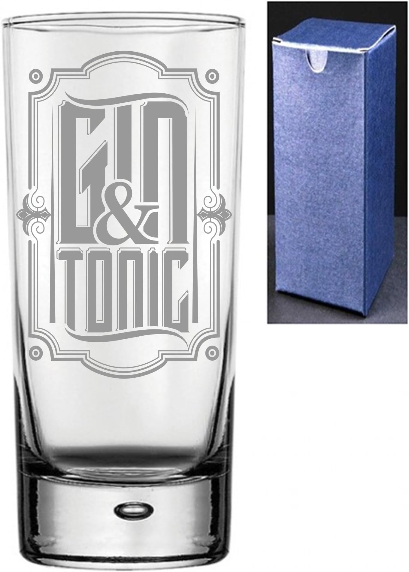 Novelty Gin & Tonic Glass - Gin & Tonic - Gift for Any Gin & Tonic Lover (Engraved)