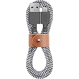 Native Union Belt Cable USB-C to USB-A - 4ft Ultra-Strong Charging Cable with Leather Strap Compatible with iPhone 15, Samsun