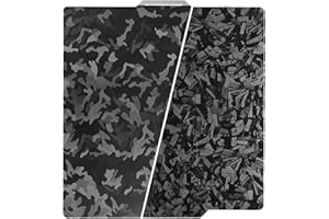 RETUXEP Camouflage+Black Forged Carbon Fiber Build Plate for Bambu Lab X1/X1C/X1E/P1P/P1S/A1,Double Sided Smooth Flexible Spring Steel Plate Effect Sheet for Bambu 3D Printers Bambulabs